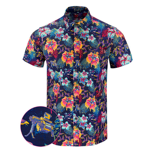 Hawaiian Drip Button Down Shirt Tactical Tropical Print Shirt Cool Christmas Gifts For Guys – Moonbestprint