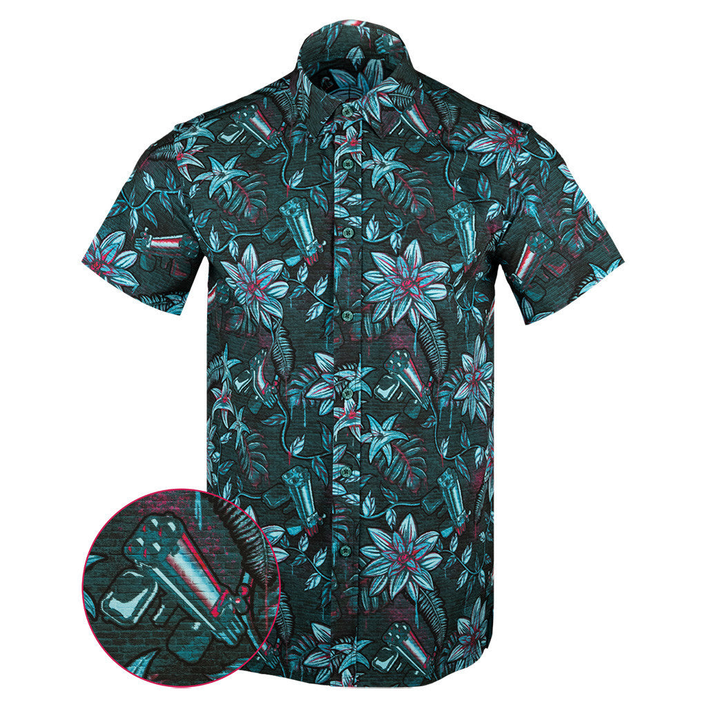 Hawaiian Drip V2 Button Down Shirt Tactical Tropical Print Shirt Christmas Present Ideas For Him – Moonbestprint