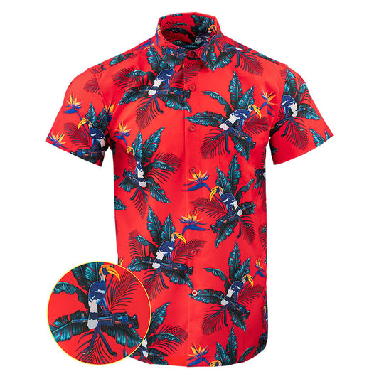 Perched Button Down Shirt Outdoor Hawaiian Tactical Shirt Xmas Presents For Him – Moonbestprint