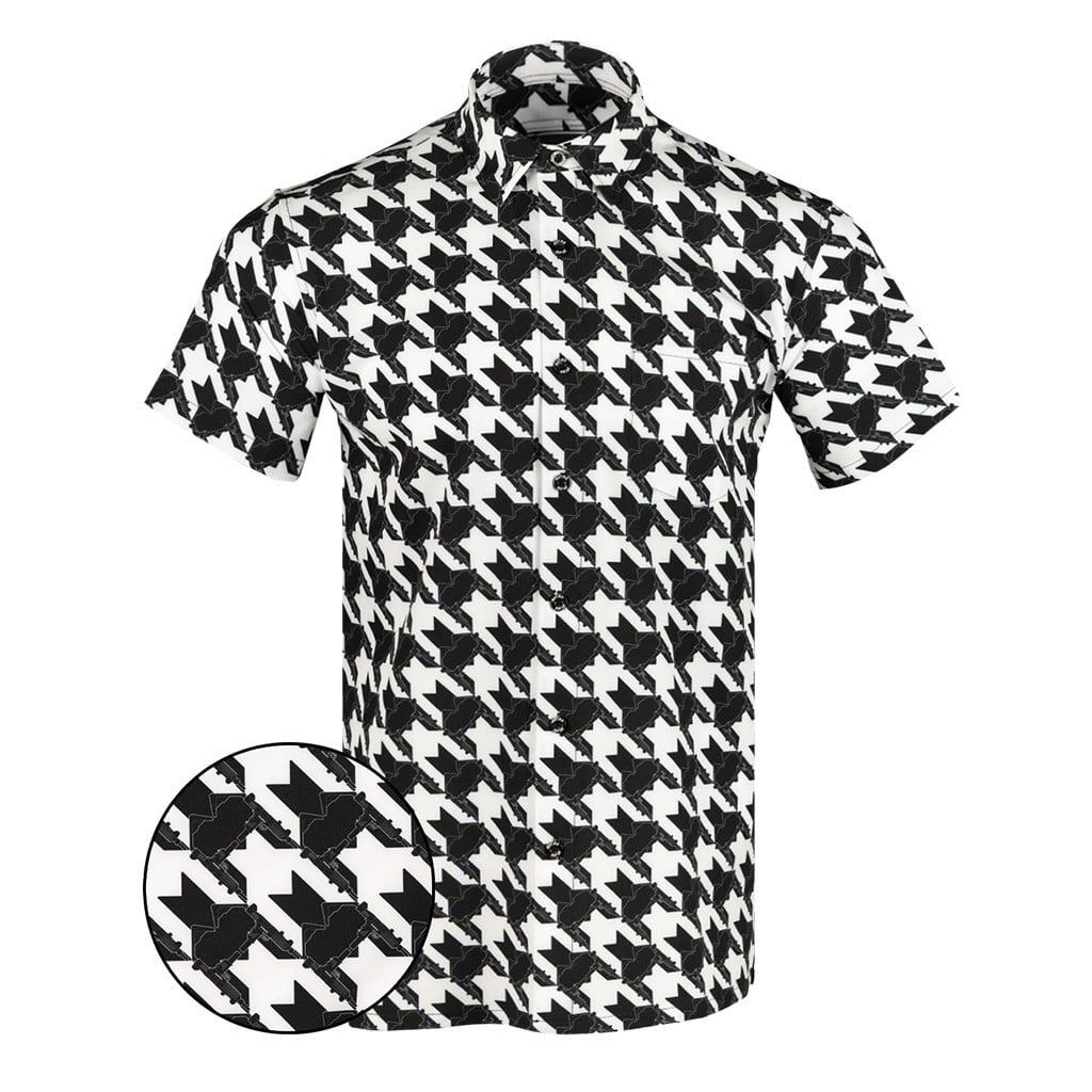 Retro Park Boys Button Down Shirt Gun Print Hawaiian Shirt Gifts For Father In Law – Moonbestprint