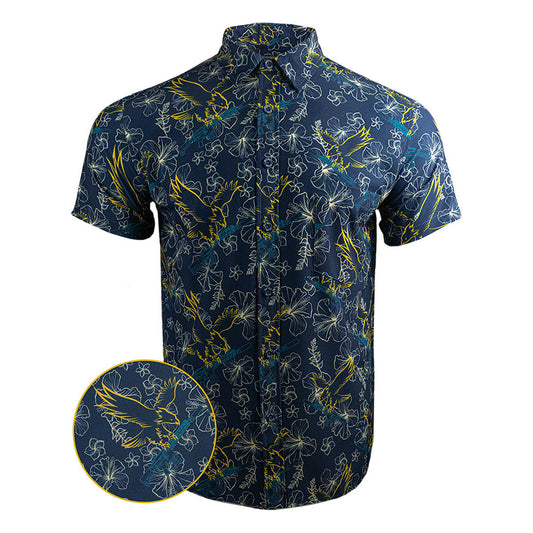 Prey Anniversary Navy Button Down Shirt Tactical Shirt Hawaii Style Great Gifts For Him – Moonbestprint