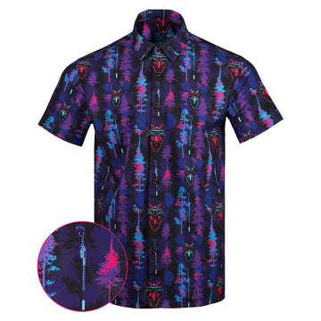 Moose Button Down Shirt Tactical Aloha Print Shirt Present For Dad – Moonbestprint