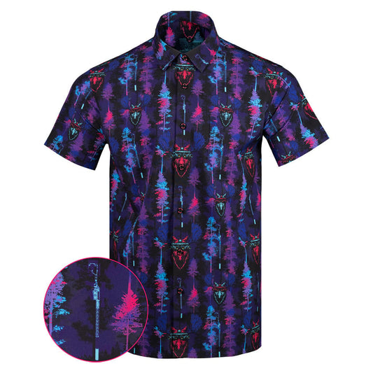 Moose Button Down Shirt Tactical Aloha Print Shirt Present For Dad – Moonbestprint