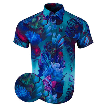 Nautical Button Down Shirt Tactical Shirt Hawaii Style Birthday Present For Husband – Moonbestprint