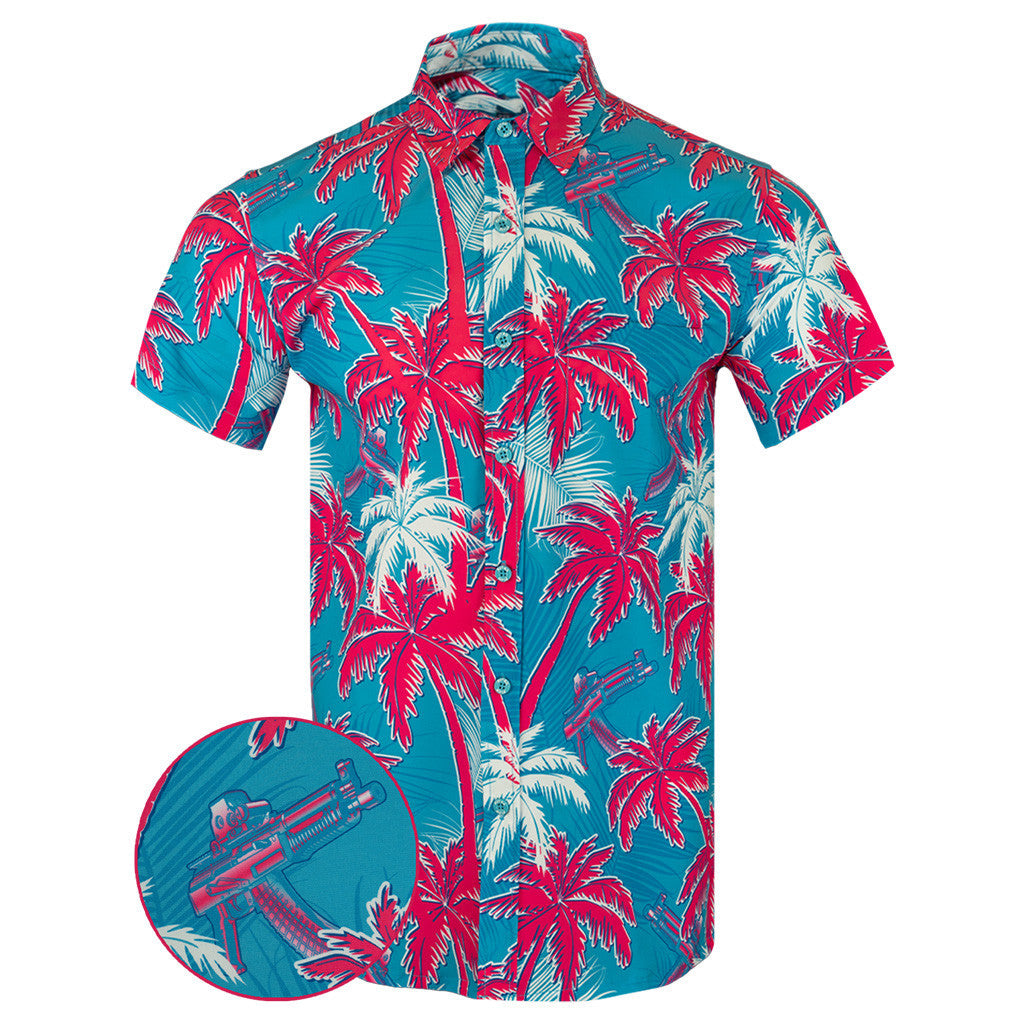 High Crown V2 Miami Button Down Shirt Tactical Aloha Shirt Gifts For Dudes – Moonbestprint
