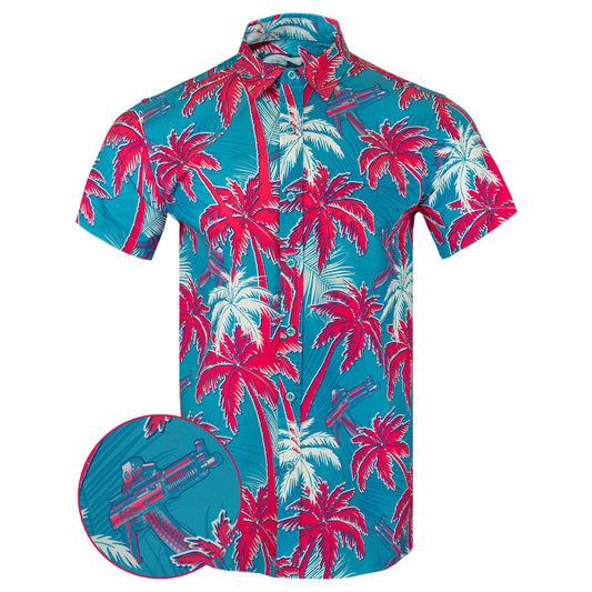 High Crown V2 Miami Button Down Shirt Tactical Aloha Shirt Gifts For Dudes – Moonbestprint