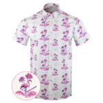 Da Flamingo V3 White Button Down Shirt Tactical Aloha Shirt Christmas Gifts For Him – Moonbestprint
