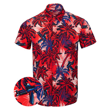 High Crown V2 Button Down Shirt Tactical Tropical Print Shirt Xmas Presents For Men – Moonbestprint