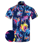 Ak'S And Vacays Navy Button Down Shirt Hawaiian Tactical Button Down Birthday Gift For Dad – Moonbestprint
