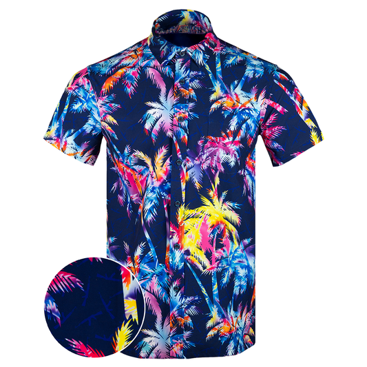 Ak'S And Vacays Navy Button Down Shirt Hawaiian Tactical Button Down Birthday Gift For Dad – Moonbestprint
