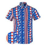 Independence Button Down Shirt Gun Print Hawaiian Shirt Gun Lovers Gifts For Dad – Moonbestprint