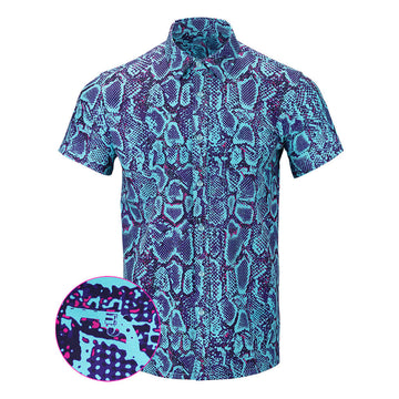 Python Button Down Shirt Gun Print Hawaiian Shirt Best Gifts For Father – Moonbestprint