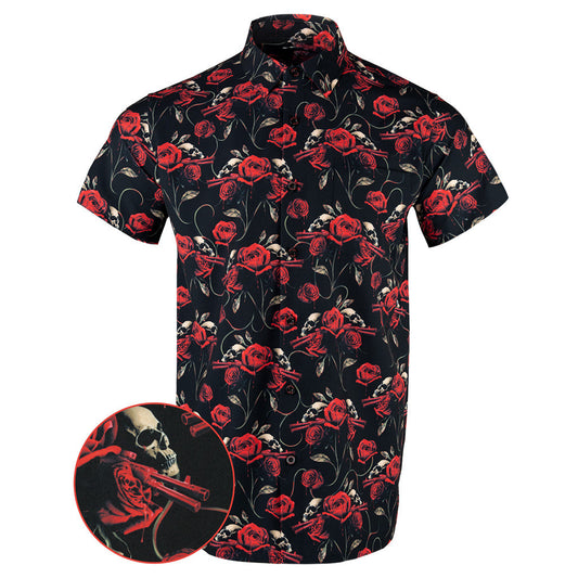 Sacrifice V2 Button Down Shirt Tactical Shirt Hawaii Style Pro Gun Apparel Gifts For Him – Moonbestprint