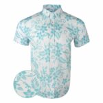Hula White Mint Button Down Shirt Tactical Tropical Print Shirt Birthday Present For Husband – Moonbestprint