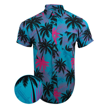 High Crown Blue Black Button Down Shirt Tactical Aloha Shirt Great Gifts For Dad – Moonbestprint