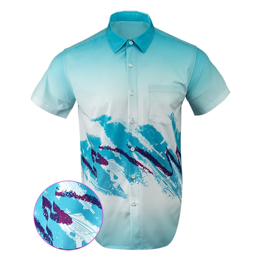 Jazz Button Down Shirt Gun Print Hawaiian Shirt Birthday Gift For Gun Lovers – Moonbestprint