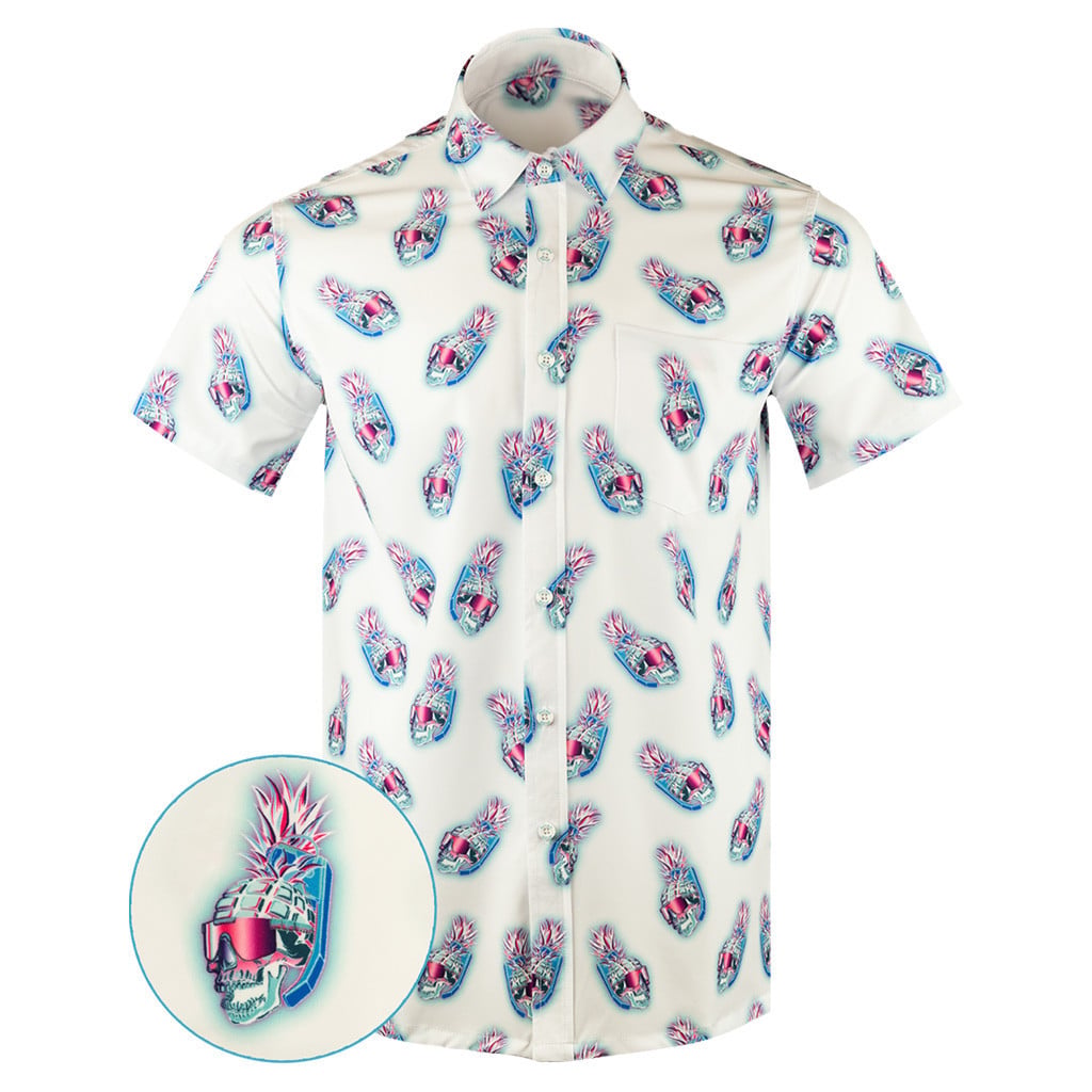 Numb Skull Button Down Shirt Tactical Aloha Shirt Xmas Gifts For Father – Moonbestprint