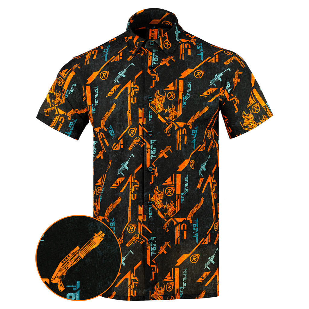The Resistance Button Down Shirt Gun Print Hawaiian Shirt Gun Lovers Gifts For Father – Moonbestprint