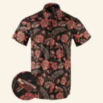Shotgun Safari V2 Red Black Button Down Shirt Tactical Aloha Shirt Christmas Gifts For Friends – Moonbestprint