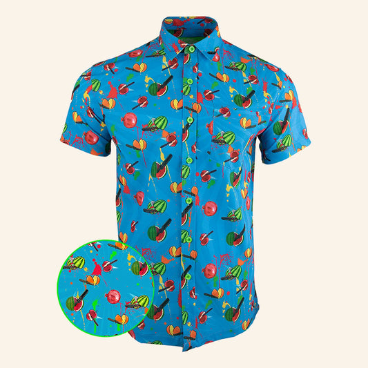 SOG x Retro Collab Button Down Shirt Tactical Shirt Hawaii Style Gift Ideas For Friends – Moonbestprint