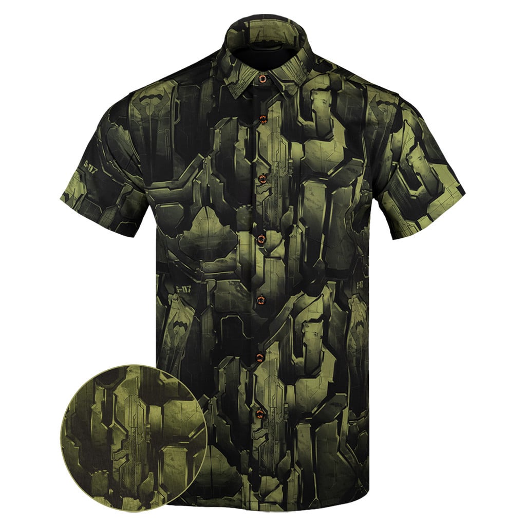 The Chief V2 Button Down Shirt Hawaiian Tactical Button Down Birthday Presents For Boyfriend – Moonbestprint