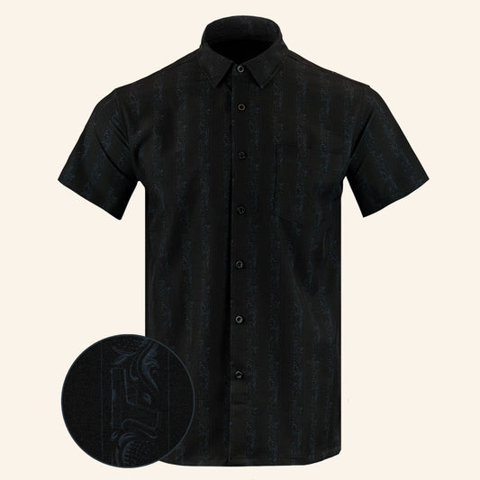 Subtle Black Button Down Shirt Tactical Hawaiian Shirt Christmas Present Ideas For Dad – Moonbestprint