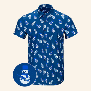 Snowman Button Down Shirt Concealed Carry Hawaiian Shirt Gift Ideas For Brother – Moonbestprint