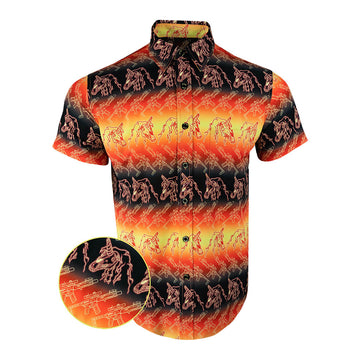 The Nightmare Red Button Down Shirt Gun Print Hawaiian Shirt Christmas Gifts For Father – Moonbestprint