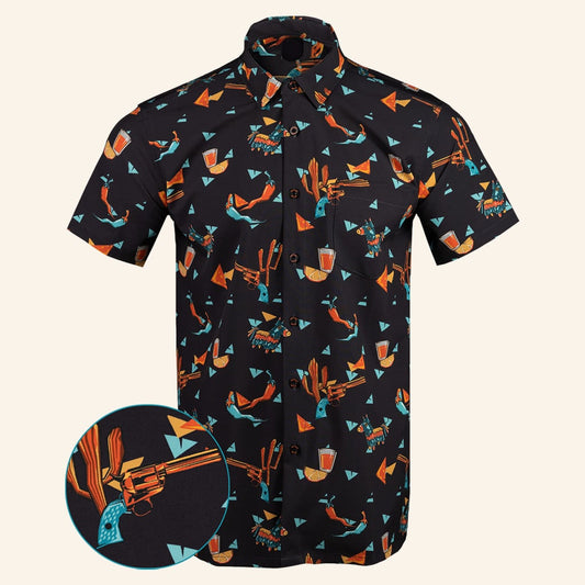 Southwest Fiesta Button Down Shirt Tactical Hawaiian Shirt Gifts For Son In Law – Moonbestprint