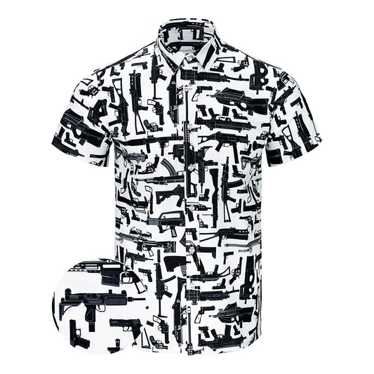 The Arsenal White Button Down Shirt Tactical Hawaiian Shirt Best Birthday Gift For Gun Lovers – Moonbestprint