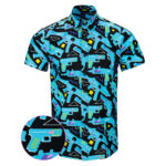 The 80 Black Button Down Shirt Gun Print Hawaiian Shirt Best Gifts For Gun Lovers – Moonbestprint