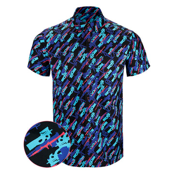 The Livery Button Down Shirt Gun Print Hawaiian Shirt Gun Lovers Gifts For Dudes – Moonbestprint