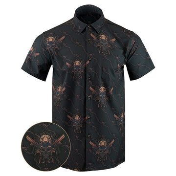 The Hitman V2 Button Down Shirt Tactical Hawaiian Shirt Gift Ideas For Gun Lovers – Moonbestprint