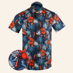 Suppressed Blue Button Down Shirt Tactical Tropical Print Shirt Gift Ideas For Father – Moonbestprint