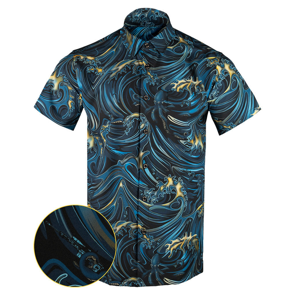 The Kraken Button Down Shirt Tactical Aloha Shirt Gift Ideas For Gun Lovers – Moonbestprint
