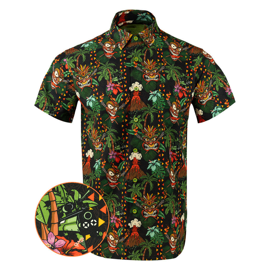 The Ku Button Down Shirt Tactical Tropical Print Shirt Gift Ideas For Father – Moonbestprint