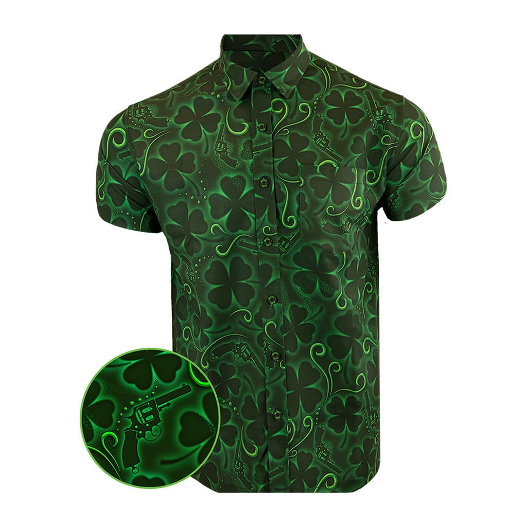 The Irish Button Down Shirt Gun Print Hawaiian Shirt Gifts For Irish Gun Lovers – Moonbestprint
