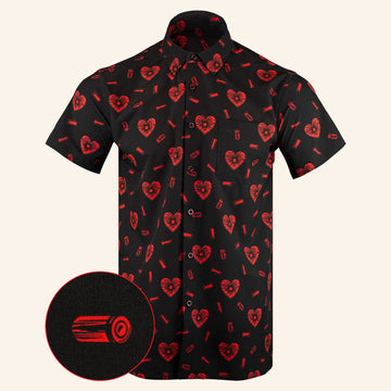 Shattered Black Button Down Shirt Hawaiian Tactical Button Down Gifts For Father – Moonbestprint