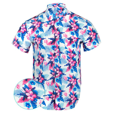 Tropics V2 White Button Down Shirt Tactical Aloha Print Shirt Christmas Gifts For Husband – Moonbestprint