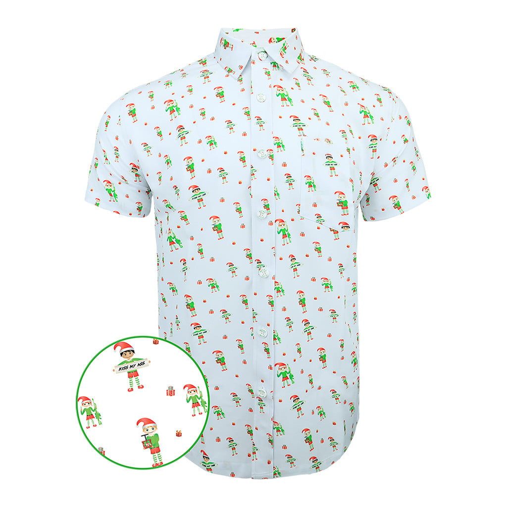 White Elephant Button Down Shirt Tactical Hawaiian Shirt Christmas Presents For Him – Moonbestprint