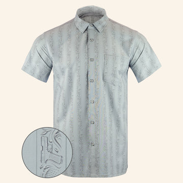 Subtle Gray Button Down Shirt Tactical Hawaiian Shirt Present Ideas For Dad – Moonbestprint
