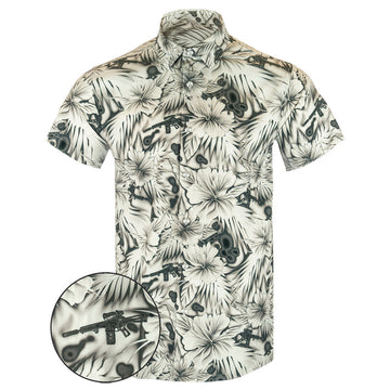 Thermal Ops White Button Down Shirt Tactical Shirt Hawaii Style Merch Gun Lovers Gifts – Moonbestprint
