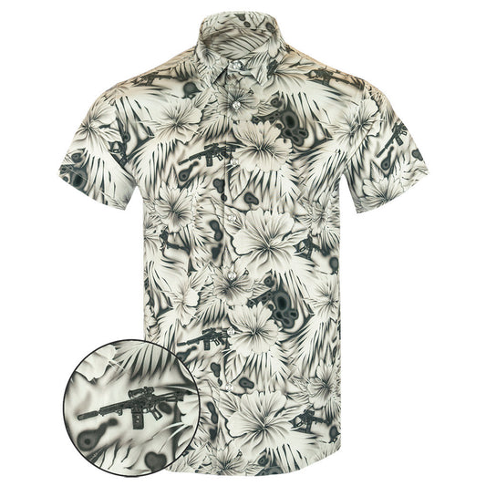 Thermal Ops White Button Down Shirt Tactical Shirt Hawaii Style Merch Gun Lovers Gifts – Moonbestprint