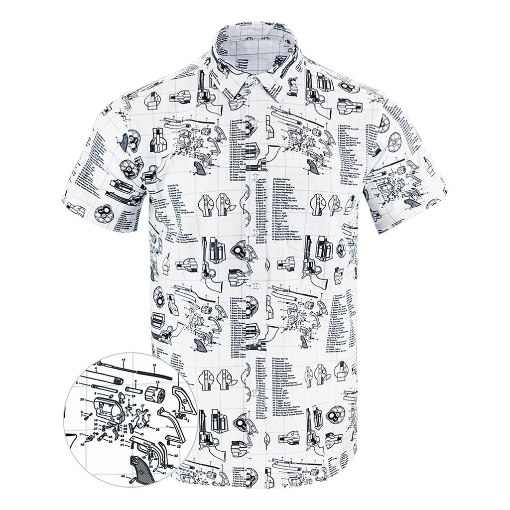 Schematics Button Down Shirt Tactical Aloha Shirt Christmas Gifts For Him – Moonbestprint