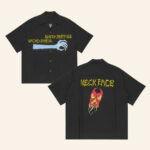 Juice Merch Neck Face Hawaiian Black Shirt Gifs For Boyfriend – Moonbestprint