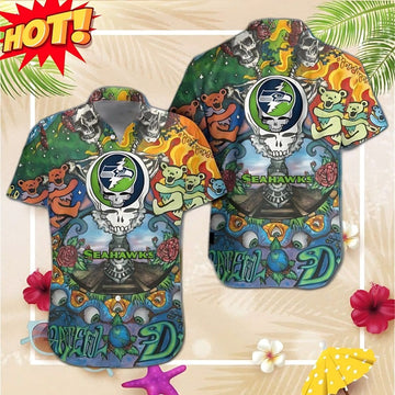 Seattle Seahawks Grateful Dead Hawaiian Shirt – Moonbestprint