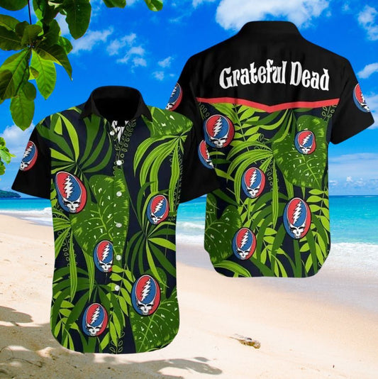 Grateful Dead Tropical Beach Hawaiian Shirt - Moonbestprint