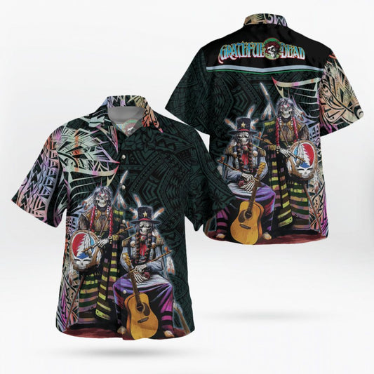 Tribal Jam Session Grateful Dead Hawaiian Shirt - Moonbestprint