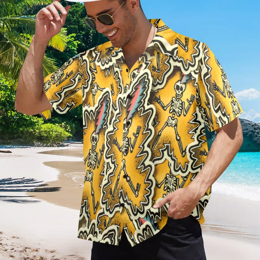 Grateful Dead Electric Skeleton Hawaiian Shirt - Moonbestprint