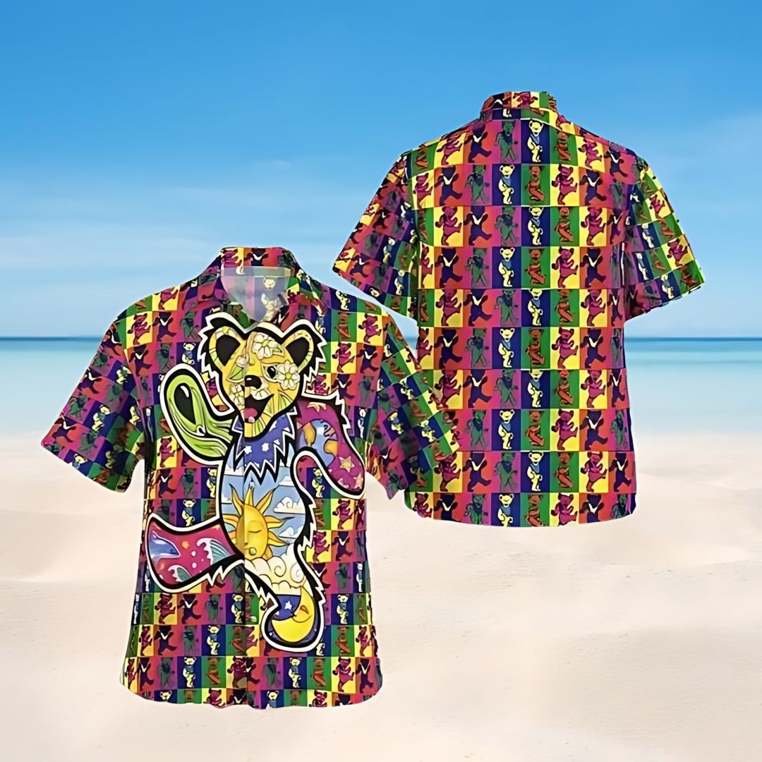 Hippie Bears Grateful Dead Hawaiian Shirt – Moonbestprint